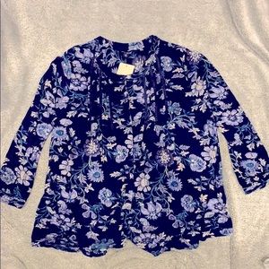 Lucky brand floral knit shirt